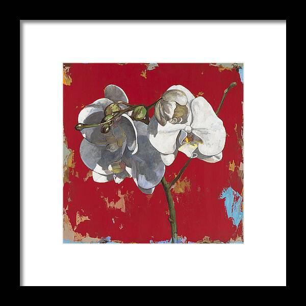Flower Framed Print featuring the painting Flowers #6 by David Palmer