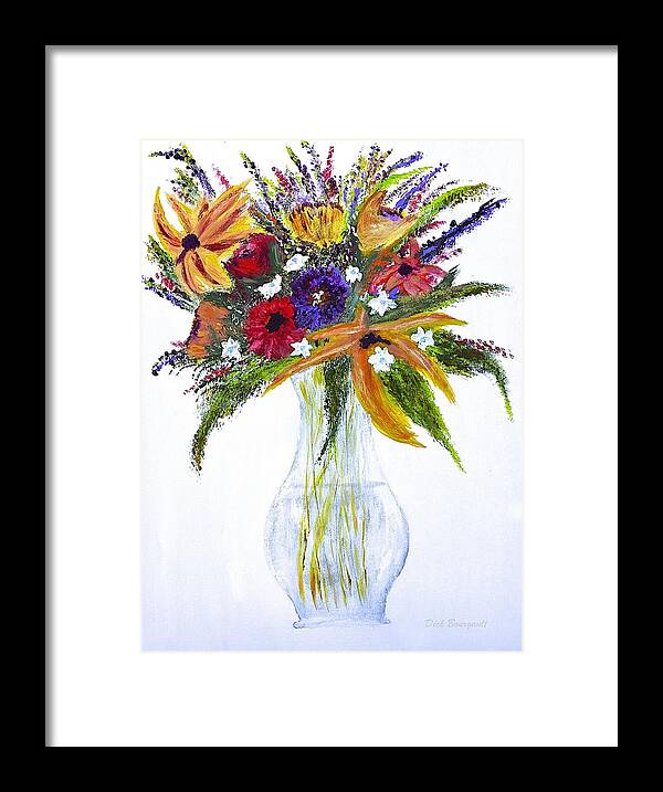 Flowers Framed Print featuring the painting Flowers For An Occasion by Dick Bourgault