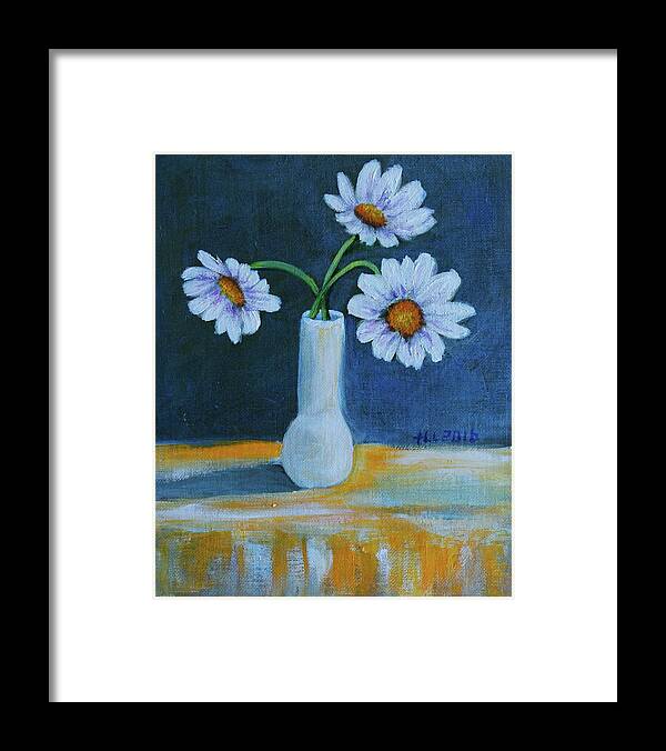 Flowers Framed Print featuring the painting Flowers for Greta by Theresa Cangelosi