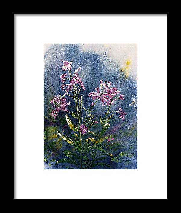 Flowers Framed Print featuring the painting Flowers by Hartmut Jager