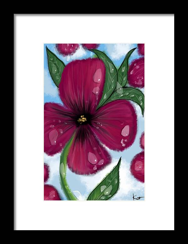 Flowers Framed Print featuring the painting Flowers by Kathleen Hromada