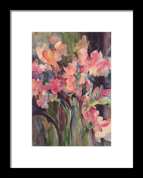 Flowers Framed Print featuring the painting Flowers of Summer by Karen Ann Patton