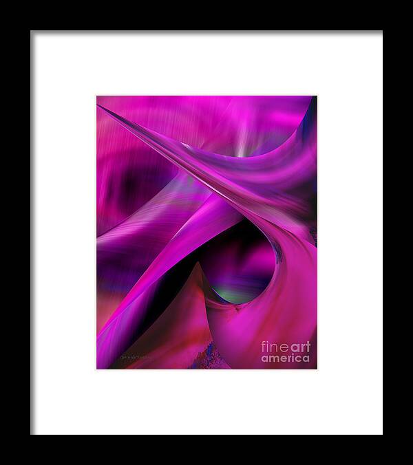 Abstract Framed Print featuring the painting Flowing Energy by Gerlinde Keating