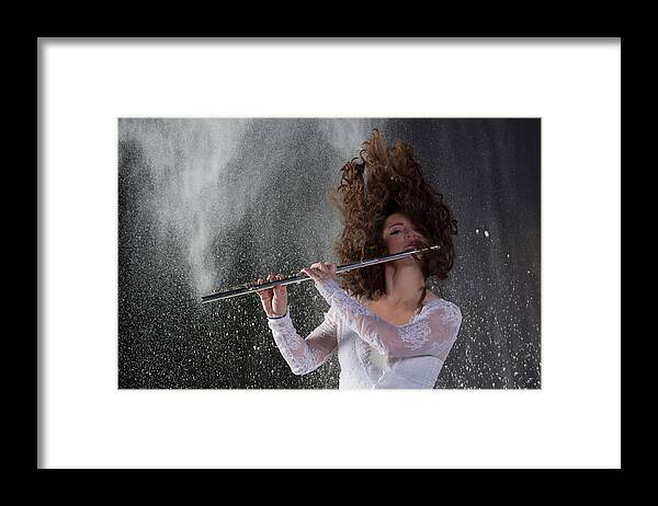 Nina Assimakopoulos Framed Print featuring the photograph Flute appeal with flour by Dan Friend