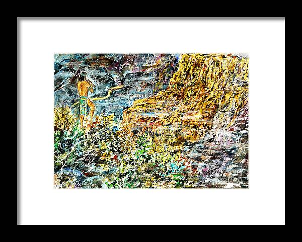 Watercolor Framed Print featuring the painting Flutes Breath by Almo M