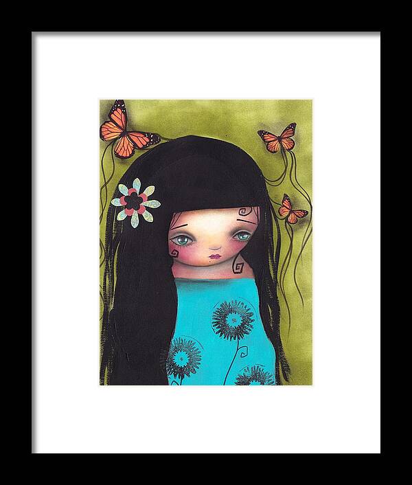 Butterfly Framed Print featuring the painting Fly Away by Abril Andrade