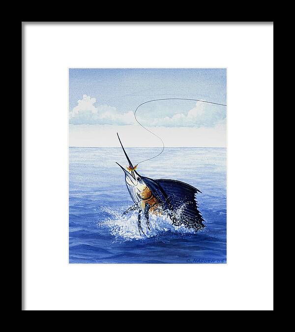 Fly Fishing for Sailfish Framed Print by Charles Harden - Fine Art America