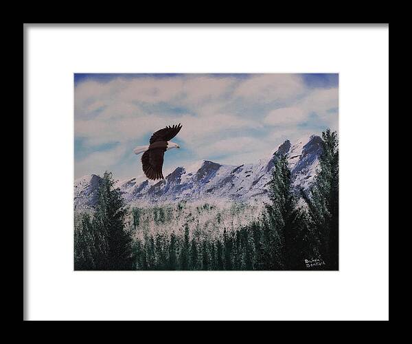 Eagle Framed Print featuring the painting Fly Like An Eagle by Brenda Bonfield
