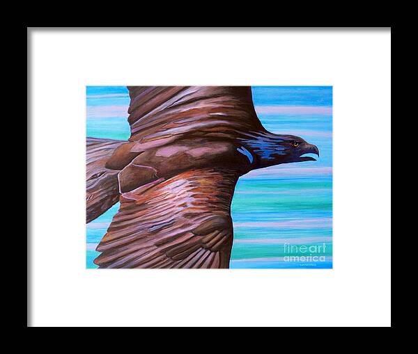 Eagle Framed Print featuring the painting Fly Like An Eagle by Brian Commerford