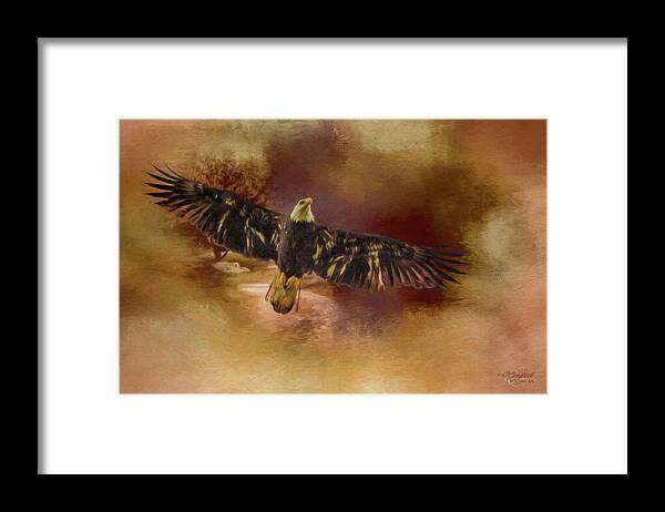  Framed Print featuring the painting Fly Like An Eagle by Theresa Campbell