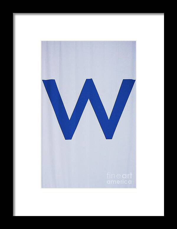 Cubs Win Framed Print featuring the photograph Fly the W by Patty Colabuono