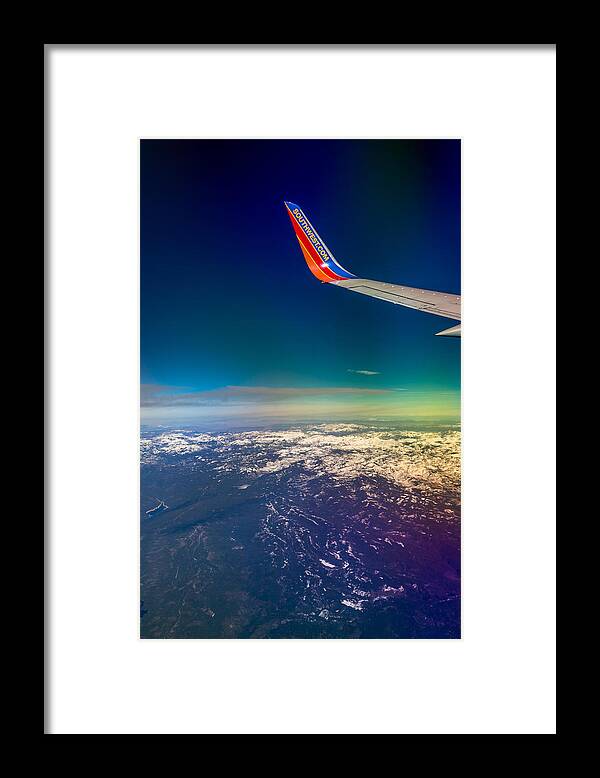 Airplane Framed Print featuring the photograph Flying High by Marnie Patchett