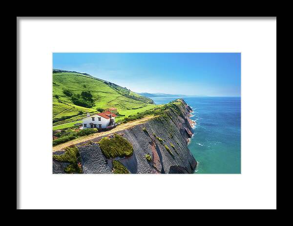 Flysch Framed Print featuring the photograph flysch in Zumaia coatline in Basque Country by Mikel Martinez de Osaba