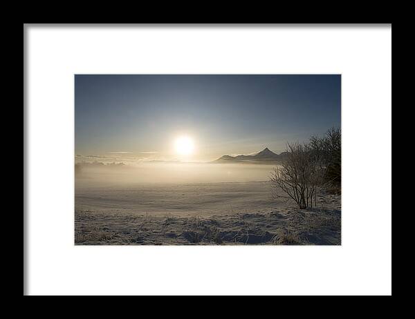 Shadow Framed Print featuring the photograph Morning Mist in Lofoten 5 by Dubi Roman
