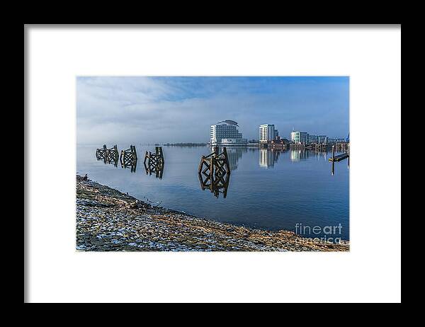 Cardiff Bay Framed Print featuring the photograph Fog In The Bay 1 by Steve Purnell
