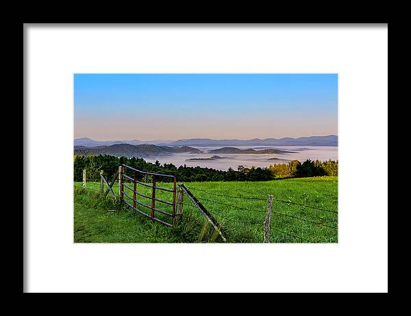 Valley Framed Print featuring the photograph Fog in the Valley by Dale R Carlson