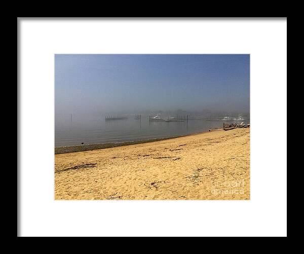 Beach Framed Print featuring the photograph Fog Rolling In by Edward Sobuta