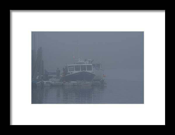 Seascape Framed Print featuring the photograph Fogged In At Owls Head by Doug Mills