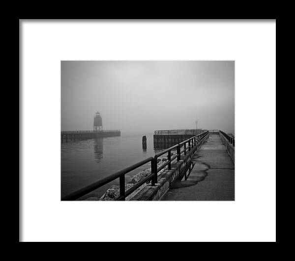 Charlevoix Michigan Framed Print featuring the photograph Foggy Charlevoix by Just Birmingham