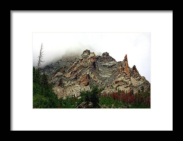 Nature Framed Print featuring the photograph Colorado Mountain in Fog by Sheila Brown