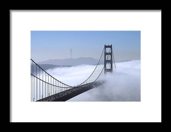 San Francisco Framed Print featuring the photograph Foggy Golden Gate Bridge by Chuck Kuhn