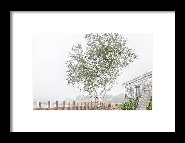 Bay Framed Print featuring the photograph Foggy Morning at Camp Ellis by David Bishop