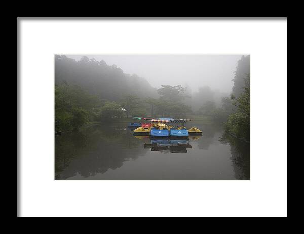 Morning Framed Print featuring the photograph Foggy Morning Lake by Masami Iida