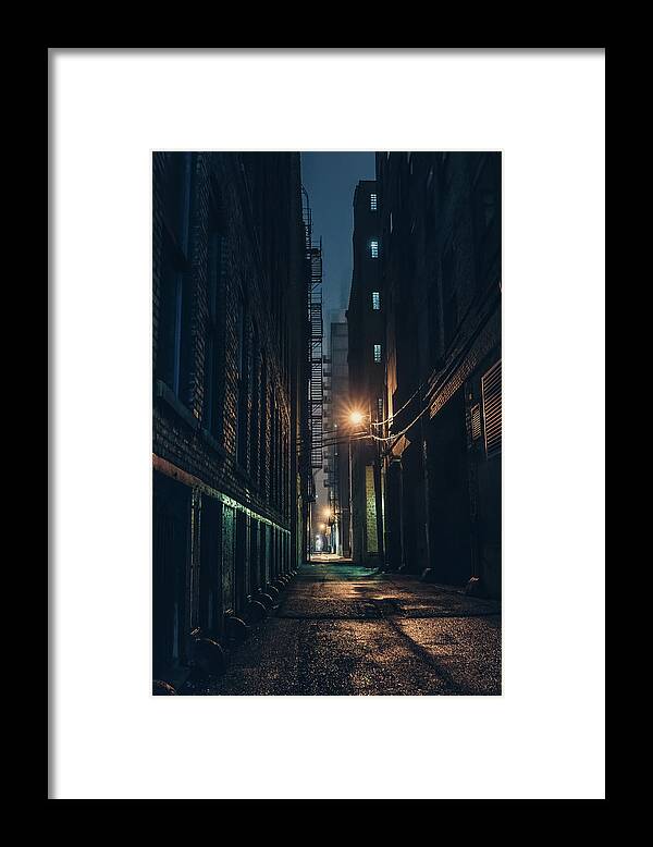 Chicago Framed Print featuring the photograph Foggy Night Chicago by Nisah Cheatham