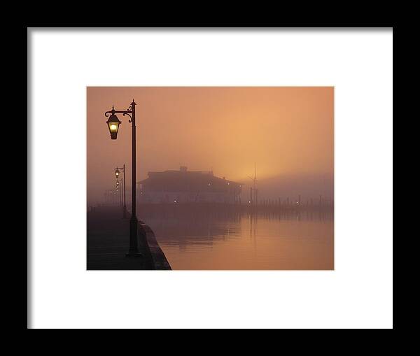 River Framed Print featuring the photograph Foggy Sunrise by Robert Henne