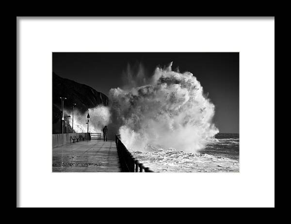 Folkestone Framed Print featuring the photograph Folkestone Storm Imogen by Ian Hufton