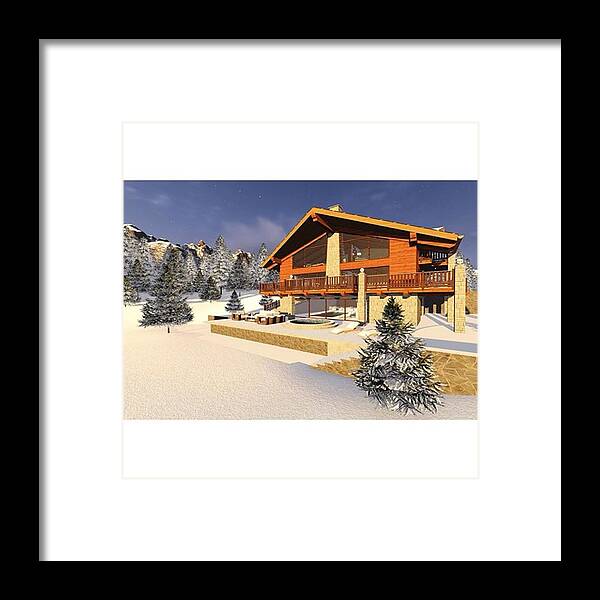 Luxurychalet Framed Print featuring the photograph Follow @modern__architect #architecture by Filip Simalcik