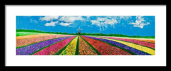 Wall Framed Print featuring the painting Follow the Rainbow by Belinda Low