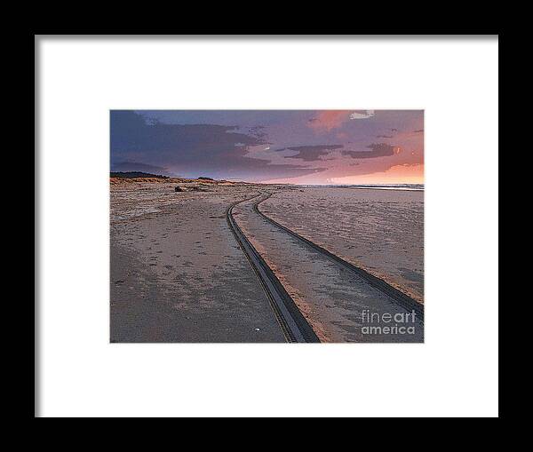 Road Framed Print featuring the photograph Follow the sandy road by Carol Grimes