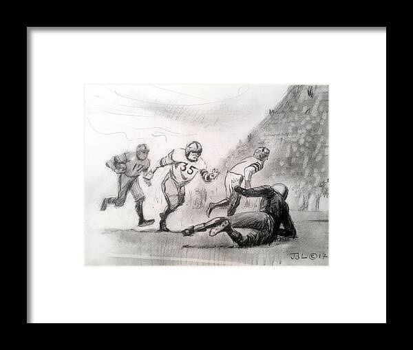Retroimages Framed Print featuring the drawing Follow Your Blockers by John DeLorimier