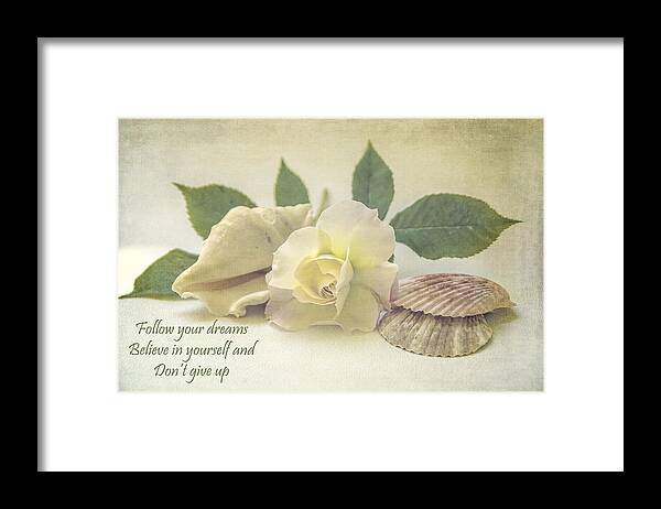 Rose Framed Print featuring the photograph Follow Your Dreams by Cathy Kovarik