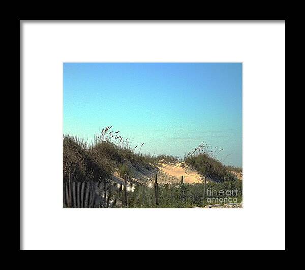 Folly Beach Framed Print featuring the photograph Folly Beach SC Dunes by Lizi Beard-Ward