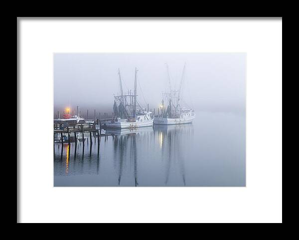 Shrimp Boat Framed Print featuring the photograph Folly Fog by Jim Miller