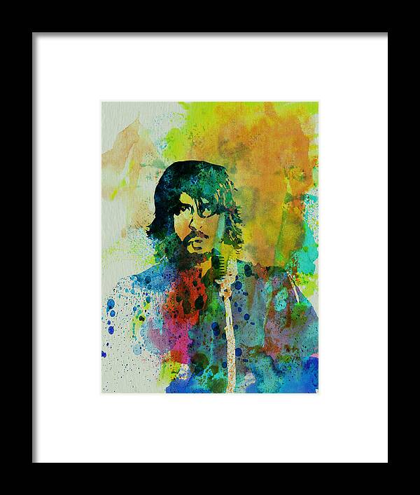 Foo Fighters Framed Print featuring the painting Foo Fighters by Naxart Studio