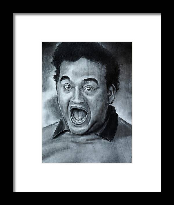 Belushi Framed Print featuring the drawing Food Fight by William Underwood