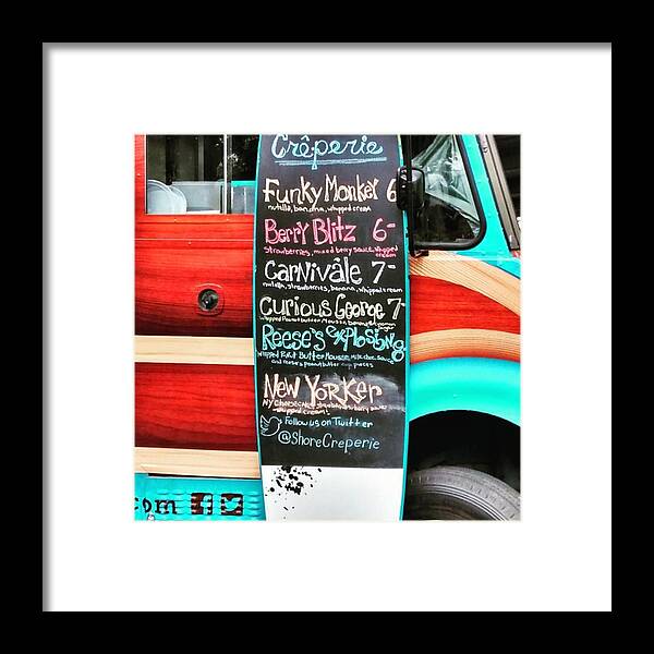 Jersey Shore Framed Print featuring the photograph Funky Monkey Food Truck by Colleen Kammerer