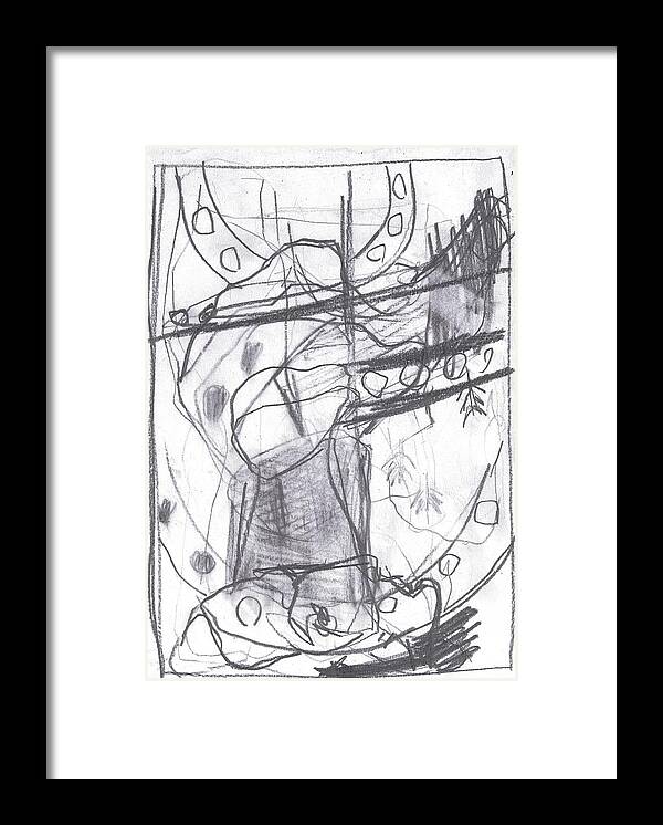 Sketch Framed Print featuring the drawing For b story 4 10 by Edgeworth Johnstone