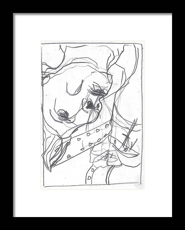 Sketch Framed Print featuring the drawing For b story 4 4 by Edgeworth Johnstone