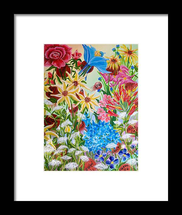 Floral Framed Print featuring the painting For Eternity by Kathern Ware