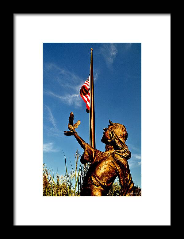 Flag Framed Print featuring the photograph For Our Fallen by George Bostian