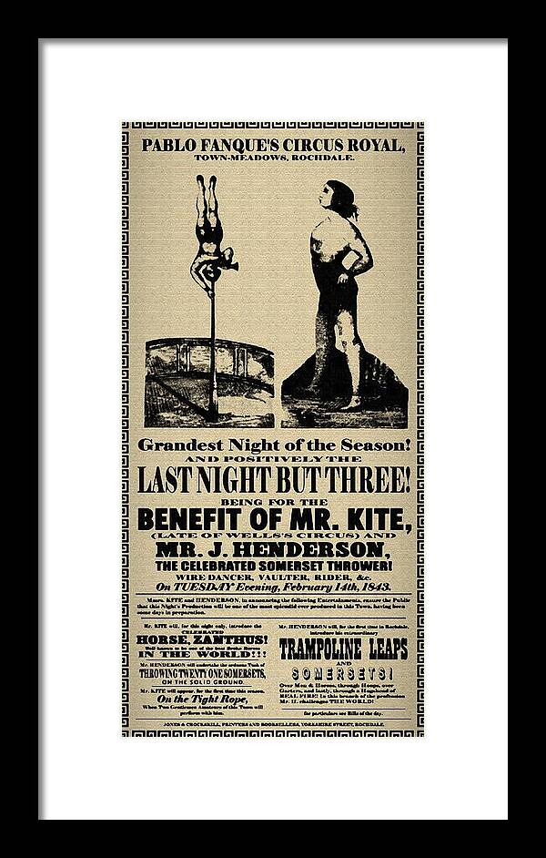 Beatles Framed Print featuring the digital art For the Benefit of Mr Kite by Bill Cannon