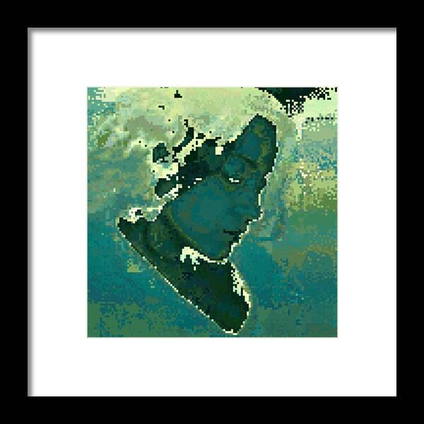 Abstract Framed Print featuring the painting For the love of Grim by Eva Ventura