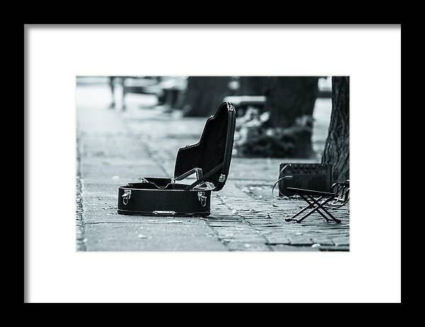 Guitar Framed Print featuring the photograph For the love of music by Jason Hughes