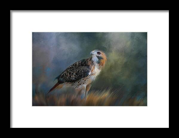 Jai Johnson Framed Print featuring the painting Foraging The Field by Jai Johnson