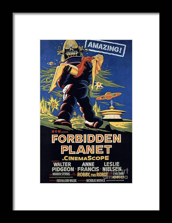 Forbidden Planet Framed Print featuring the photograph Forbidden Planet Amazing Poster by Vintage Collectables