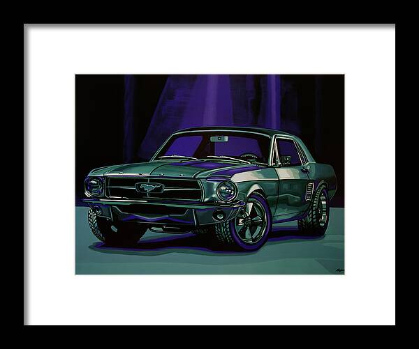 Ford Mustang Framed Print featuring the painting Ford Mustang 1967 Painting by Paul Meijering